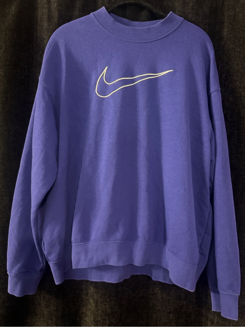 Nike Purple Crewneck Sweatshirt with White Swoosh